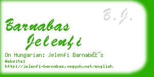 barnabas jelenfi business card